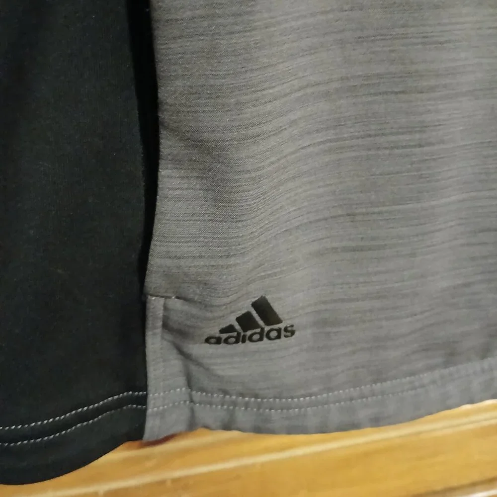 ADIDAS Vest Men Large Gray/Black Full Zip Golf Pockets Casual Outerwear EUC - Picture 3 of 9